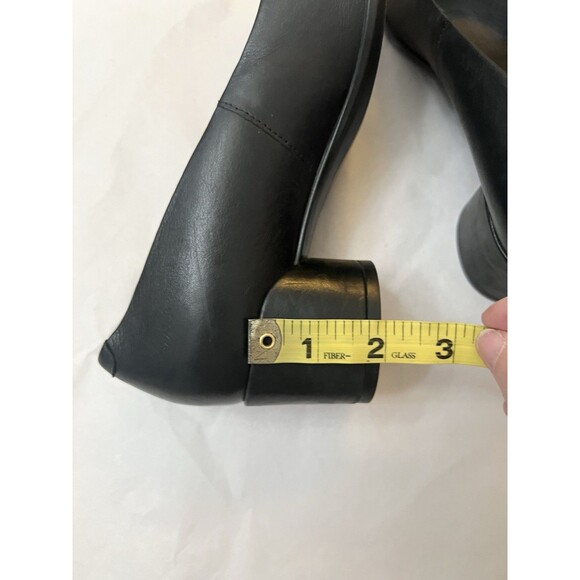 ECCO Dress Classic 35 Pumps Womens Sz 38 7.5 Black Leather Round Toe Block Heel - Picture 4 of 9